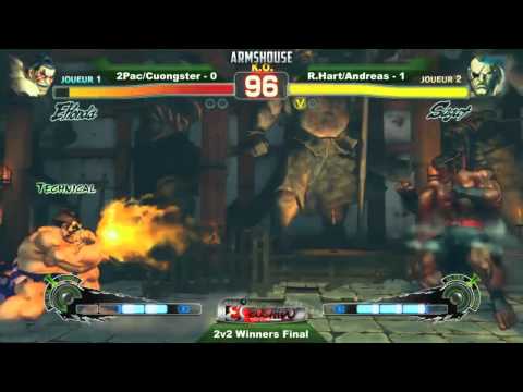 2Pac & Cuongster vs Ryan Hart & Andreas - Bushido Impact 2v2 SSF4