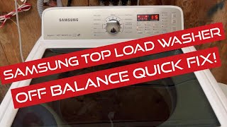 Samsung Washer Off Balance Fix
