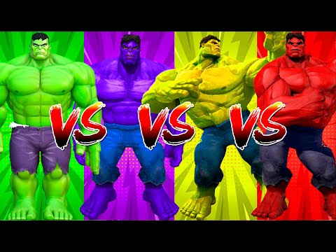 SUPERHERO COLOR DANCE CHALLENGE Hulk vs Purple Hulk vs Yellow Hulk vs Red Hulk