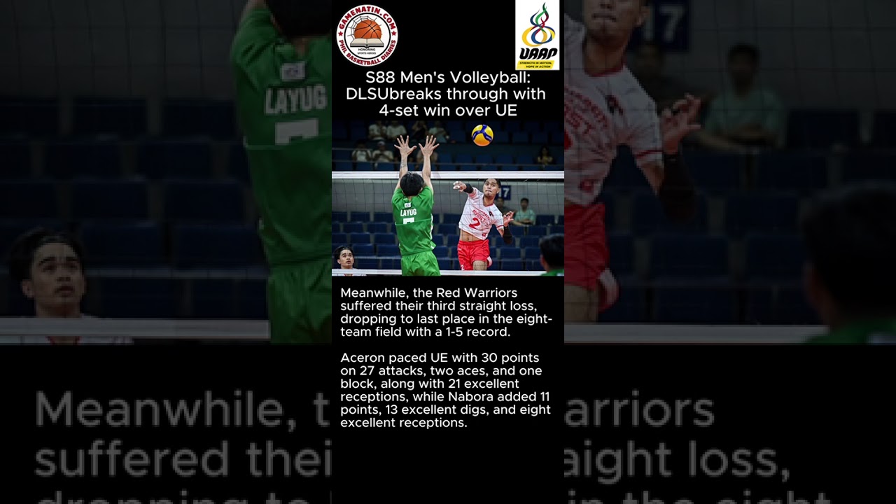 UAAP Men's Volleyball:  DLSU finally notches first win after beating UE in 4 sets