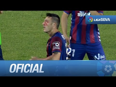 Piovaccari sangrando tras el codazo de Javi López