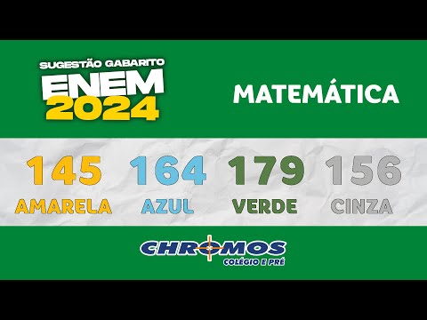 Gabarito ENEM 2024 CHROMOS - Prova Amarela: Questão 145 | Matemática