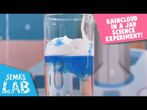 How To Make Shaving Cream Rain Clouds In A Jar | Science Experiment For Kids | Sema's Lab