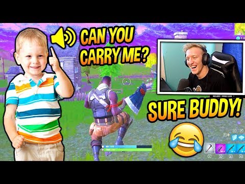 TFUE PLAYS FORTNITE WITH A CUTE LITTLE KID! *ADORABLE* Fortnite SAVAGE & FUNNY Moments