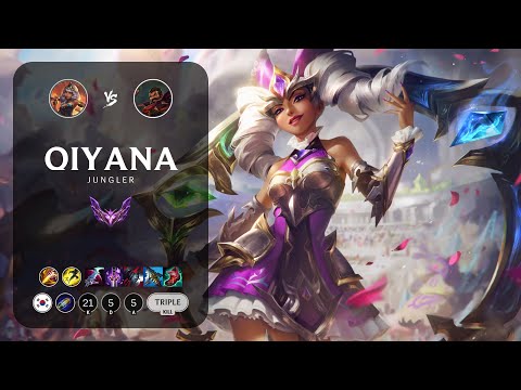 Qiyana Jungle vs Graves - KR Master Patch 13.6