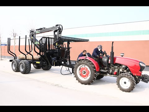 DIBO forestry timber log grapple crane 360-degree rotating wood grabber display