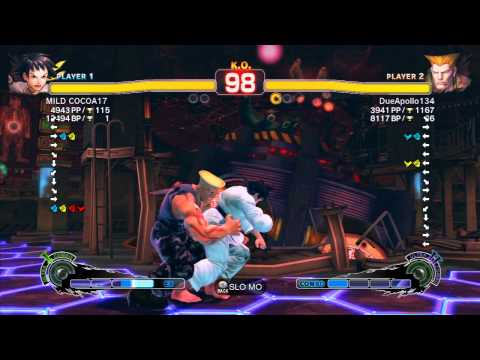 Chiba (Makoto) vs DueApollo134 (Guile) - SSF4 Arcade Edition Xbox Live Ranked Match