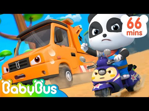 Construction Vehicles  Song -Tow Truck, Crane Truck | Police Car, Fireman | Nursery Rhymes | BabyBus