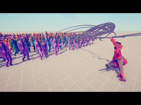 HARPOON GOD vs 100x ZOMBIE RAGDOLLS - Totally Accurate Battle Simulator TABS