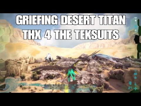 ARK SMALL TRIBES PS4 / GRIEFING DESERT TITAN / DESTROYING SERVER 88 / PVP CLIPS / PACA OP