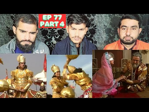 १० कौरवो की मौत - महायुद्ध का आरंभ EP 77 Part 4 Mahabharat Stories | B R Chopra | Pakistani Reaction