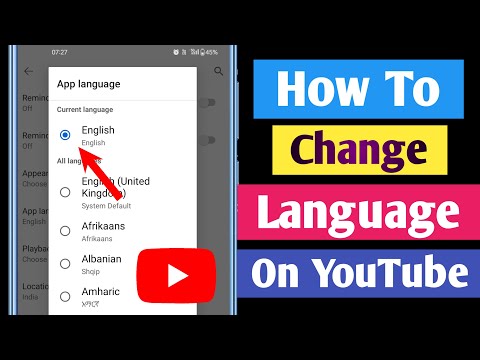 How to Change Language On YouTube 2025 | YouTube Language Change in Your Own Language