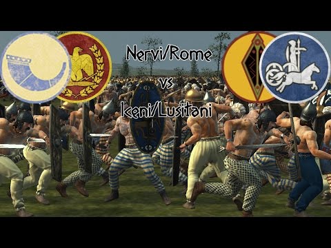 Total War: Rome II - Nervii/Rome vs Iceni/Lusitani - Online Battle #8