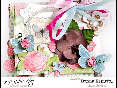 Process video: Botanical Tea Mini Album by Donna Espiritu