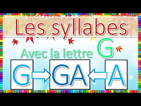 Syllabes avec la lettre G