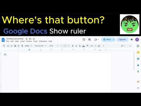 Show ruler in Google Docs