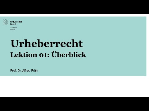 Urheberrecht Lektion 01