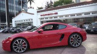 preview picture of video 'NEW 2014 Porsche Cayman S 981 in Beverly Hills 90210 Guards Red SNEAK PEEK'