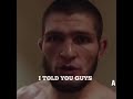 Khabib We Come Here For War Backstage After Win Against Conor McGregor