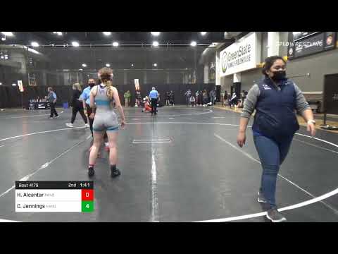 112 Lbs Quarterfinal - Helena Alcantar, Panda Wrestling Alliance Vs Carrie Jennings, Hanover Hawke