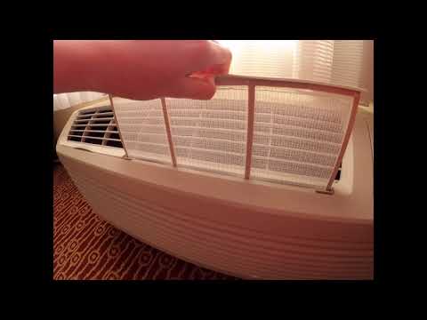 2012 Amana 7,500 BTU PTAC starting up in heat and cool mode