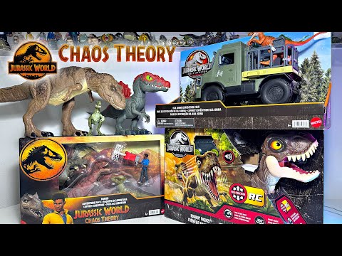 NEW CHAOS THEORY Jurassic World Dinosaurs! Carnotaurus, Stygimoloch, T-Rex, Spinosaurus, Raptors