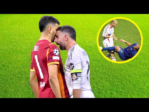 Dani Carvajal Headbutts Marseille Goalkeeper And Gets a Red Card