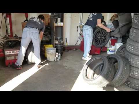 16 STi Stock Dunlop 245/40r18 tires removed/ 255/40zr18 Nitto Invo's Installed
