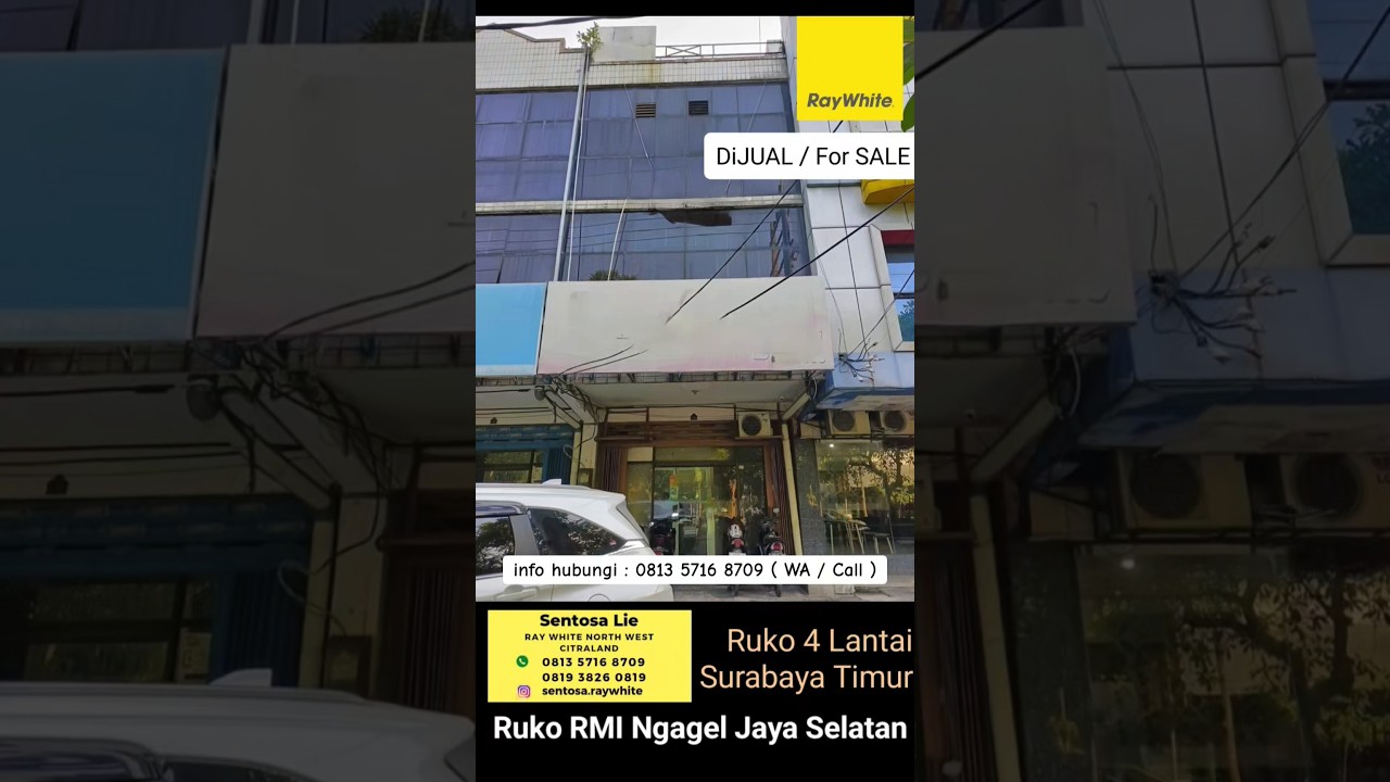 Dijual Ruko Rmi Ngagel Jaya Selatan Surabaya Timur - Ruko 4 Lantai - Hadap Kebun Bibit , Dekat Bratang, Manyar, Nginden