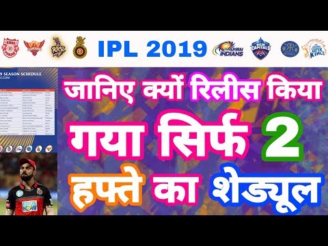 IPL 2019 Schedule - List Of 3 Reasons Why BCCI Release Only 2 Weeks Of IPL Schedule