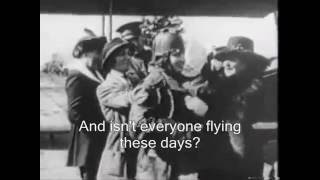Captioned - Helen Keller Flying in a 1919 Bi-plane