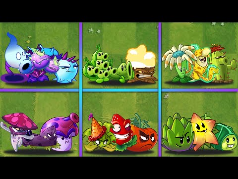 Best 6 Team Random 3 Plants Battlez vs Team Zombie - Who Will Win? - PvZ 2 | Team Plants
