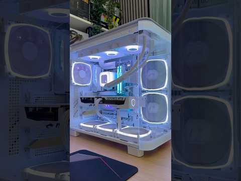 Beautiful full white build #montech King 👑 95 PRO and RTX Msi Gaming Trio 5070ti -#custompc #gaming