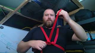 How to tie an improvised chest harness