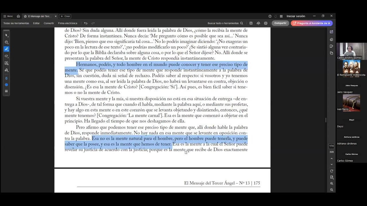 "EL MENSAJE DEL TERCER ANGEL. PARTE 20.  Andrés Gómez.