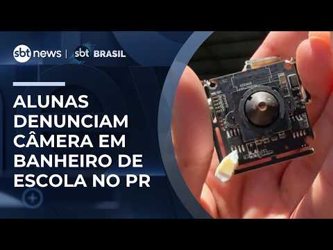 Alunas denunciam câmera em banheiro de escola no PR; polícia apura o caso | #SBTBrasil