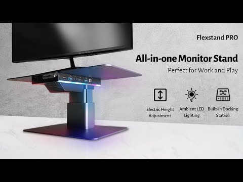 Kệ Nâng Màn Hình Có Động Cơ Tự Động - Điều Chỉnh Độ Cao, Tích Hợp Đèn LED & Cổng USB Type-C