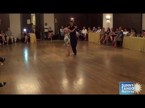  Ilektra Karfopoulou  and  Andreas Spiliopoulos  are  dancing  to  the  tango  "  Poema  "  by  Francisco Canaro  at  Sunny Tango Festival  in  2018
