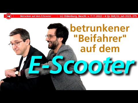 Betrunkener "Beifahrer" auf dem E-Scooter: § 316 StGB
