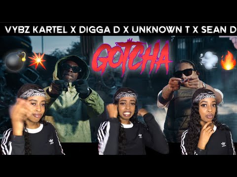 BADMON RUN UP THE TING!!! | Vybz Kartel X Digga D X Unknown T X Sean D - Gotcha | Reaction Video