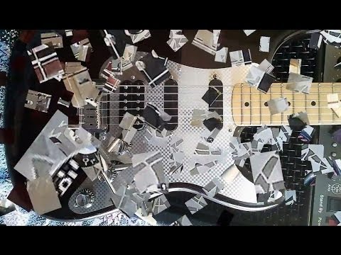 'Kaleido' Pickguard Fender SSS Stratocaster Etched Polished Mirror Metal Chrome Strat Guard image 8