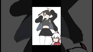 寝転がるポーズの女の子【イラスト】