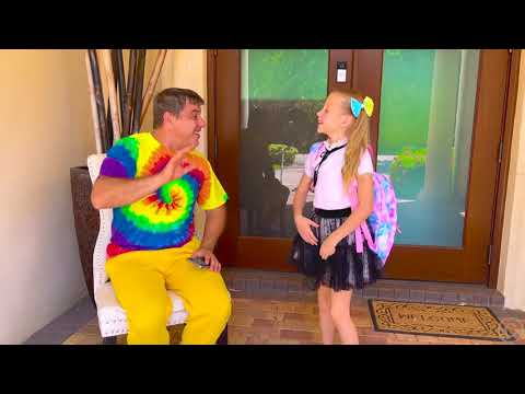 Dad teaches Nastya 5 human senses