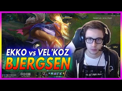 402. Bjergsen Ekko vs Vel'Koz Mid - Febuary 25th, 2017 - Patch 7.4 Season 7