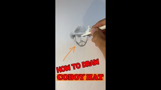 How to Draw a Cowboy Hat! #shorts #howtodraw a #cowboyhat #country #drawingtutorial #drawwithshane