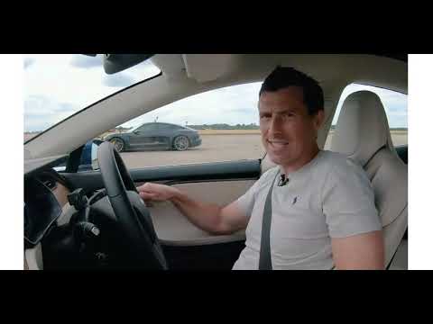 tesla model s vs porsche taycan #teslamodel3 #elonmusk #viralvideo #trending #safestcaronearth