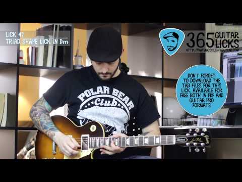 Lick 47/365 - Triad Shape Lick in Dm | 365 Guitar Licks Project