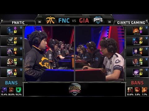 EU LCS FNC vs GIA Game 1 Highlights (EU LCS Spring 2015)