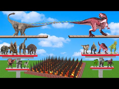 Prehistoric Herbivore Dinosaurs vs Prehistoric Carnivore Dinosaurs Tug of War Animal Revolt Battle