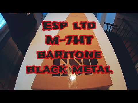 ESP LTD 7-HT BARITONE BLACK METAL UNBOXING